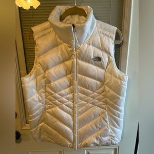 Womens white North Face vest
